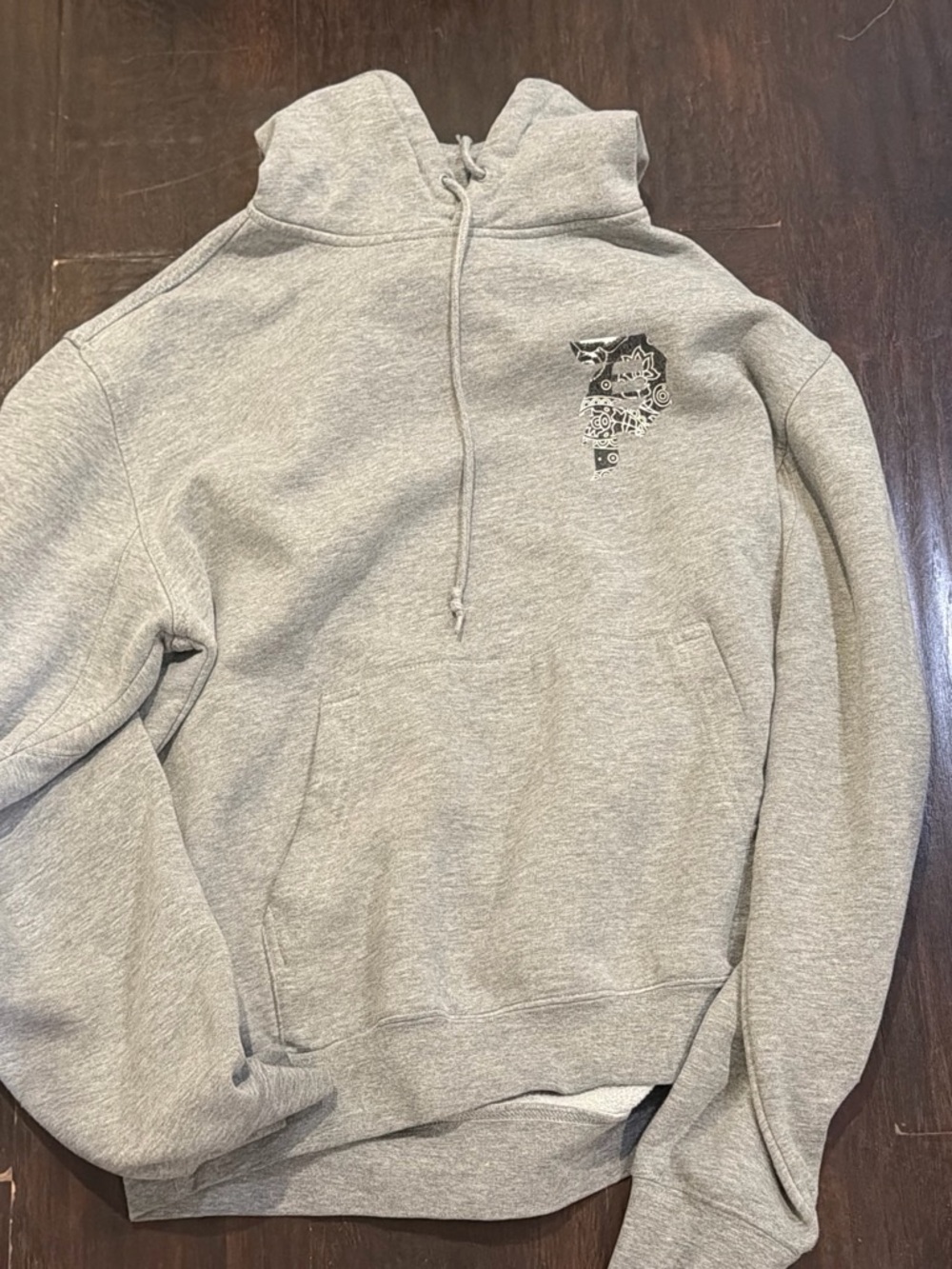 Men's Gray Pullover Hoodie Sweatshirt